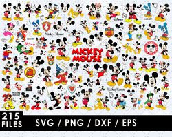 Mickey Mouse Svg Files, Mickey Mouse Svg Files, Vector Png Images, SVG Cut File for Cricut, Clipart Bundle Pack