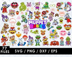 Muppets Babies Svg Files, Muppets Babies Png Files, Vector Png Images, SVG Cut File for Cricut, Clipart Bundle Pack