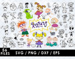 Rugrats Svg Files, Rugrats Png Files, Vector Png Images, SVG Cut File for Cricut, Clipart Bundle Pack