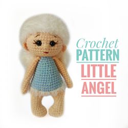Crochet toy pattern, Amigurumi angel, Crochet angel pattern