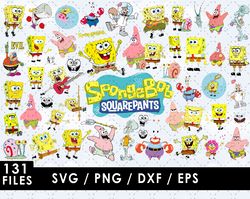 Spongebob Svg Files, Spongebob Png File, Vector Png Images, SVG Cut File for Cricut, Clipart Bundle Pack