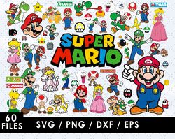 Super Mario Svg Files, Super Mario Png File, Vector Png Images, SVG Cut File for Cricut, Clipart Bundle Pack