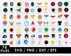 Superhero Icons Svg Files, Superhero Icons Png File, Vector Png Images, SVG Cut File for Cricut, Clipart Bundle Pack