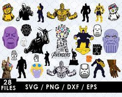 Thanos Svg Files, Thanos Png File, Vector Png Images, SVG Cut File for Cricut, Clipart Bundle Pack