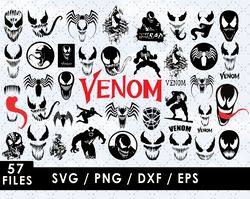 Venom Svg Files, Venom Png File, Vector Png Images, SVG Cut File for Cricut, Clipart Bundle Pack