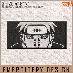 Black-White Pain Embroidery Files, Naruto, Anime Inspired Embroidery Design, Machine Embroidery Design