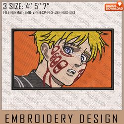 Armin Embroidery Files, Attack on Titan, Anime Inspired Embroidery Design, Machine Embroidery Design