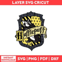 Harry Potter House Of Hufflepuff Svg, Harry Potter Logo Svg, Png, pdf, dxf digital file.