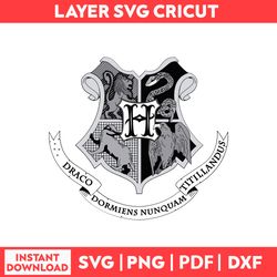 Hogwarts Escudo School Of Hufflepuff Svg, Harry Potter Logo Svg, Png, pdf, dxf digital file.