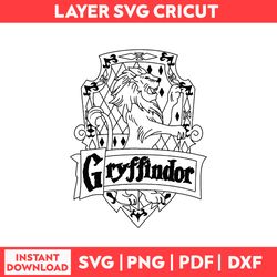 Wizard Gryffindo Escudo School Of Hufflepuff Svg, Harry Potter Logo Svg, Png, pdf, dxf digital file.