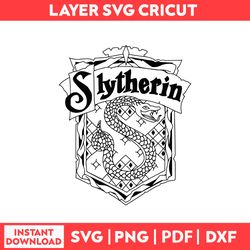 Slytherin House Badge Escudo School Of Hufflepuff Svg, Harry Potter Logo Svg, Png, pdf, dxf digital file.