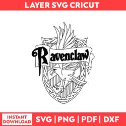 Harry Potter Ravenclaw Of Hufflepuff Svg, Harry Potter Logo Svg, Png, pdf, dxf digital file.