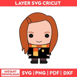 Ginny Weasley Harry Potter On Potter Felt Svg, Harry Potter Logo Svg, Png, pdf, dxf digital file