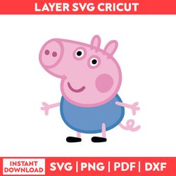 Pin On Peppa Pig Lol George Pig Free Peppa Svg, Peppa Pig Svg, Png, pdf, dxf digital file