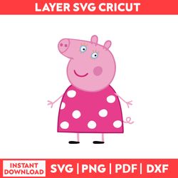 Granny Pig Pin On Peppa Pig Lol George Pig Free Peppa Svg, Peppa Pig Svg, Png, pdf, dxf digital file