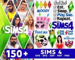 Sims SVG Files The Sims Games SVG Cut Files The Sims Game PNG Images The Sims Layered The Sims Logo Clipart Bundle