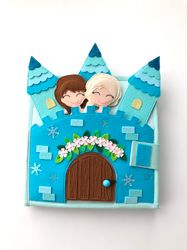 Elsa frozen 2 Birthday present for girl Elsa castle Quiet Book Doll house furniture Frozen story book Elsa doll house