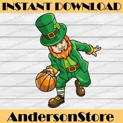 Leprechaun Basketball St Patricks Day Lucky PNG Sublimation Designs