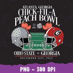 2022 Peach bowl Georgia vs Ohio State Svg, Georgia vs Ohio State College Football Playoff Crewneck Svg, Peach Bowl 2022