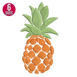 Pineapple embroidery design, Machine embroidery design, Instant Download
