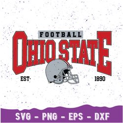 ohio state football svg, vintage style ohio state football, football svg, ohio state svg