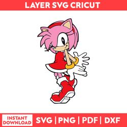Amy Rose Wallpaper The Hedgehog Sonic Cliparts Svg, Png, pdf, dxf digital file