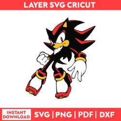 Shadow The Hedgehog By He Hedgehog Sonic Cliparts Svg, Png, pdf, dxf digital fille