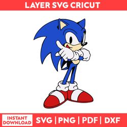Sonic Winks In Sonic He Hedgehog Sonic Cliparts Svg, Png, pdf, dxf digital fille