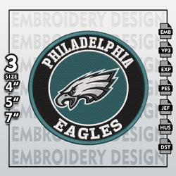 Philadelphia Eagles Embroidery Files, NFL Logo Embroidery Designs, NFL Eagles, NFL Machine Embroidery Designs