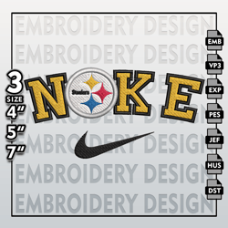 Pittsburgh Steelers Embroidery Files, NFL Logo Embroidery Designs, NFL Steelers, NFL Machine Embroidery Designs
