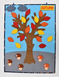 Seasons and Weather Play Felt Board for kids PDF Pattern, Seasons tree activity