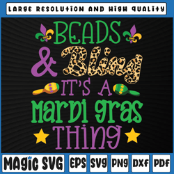 Beads & Bling It's a Mardi Gras Thing Png, Mardi Gras Png, Carnival Png, Mardi Gras Carnival, Digital Download