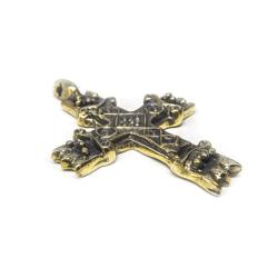 Handmade brass cross necklace pendant,christianity brass cross necklace jewelry charm,traditional ukraine brass jewelry