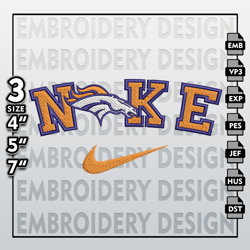 Denver Broncos Embroidery Files, NFL Logo Embroidery Designs, NFL Broncos, NFL Machine Embroidery Designs