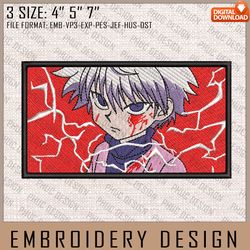 Killua Embroidery Files, Hunter x Hunter, Anime Inspired Embroidery Design, Machine Embroidery Design