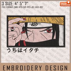 Itachi Embroidery Files, Naruto, Anime Inspired Embroidery Design, Machine Embroidery Design