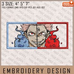 Itadori And Sukuna Embroidery Files, Jujutsu Kaisen, Anime Inspired Embroidery Design, Machine Embroidery Design
