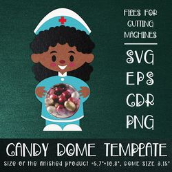 Nurse Candy Dome | Paper Craft Template