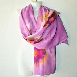 Lilac purple scarf tie dye scarves pure cotton scarf