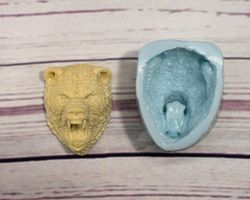 Silicone mold face " Bear with open mouth "