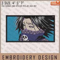 Feitan Embroidery Files, Hunter x Hunter, Anime Inspired Embroidery Design, Machine Embroidery Design