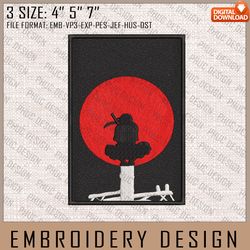 Itachi Embroidery Files, Naruto, Anime Inspired Embroidery Design, Machine Embroidery Design