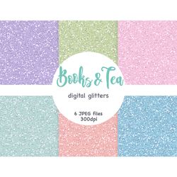 Books Tea Digital Pattern | Glitter Paper Set