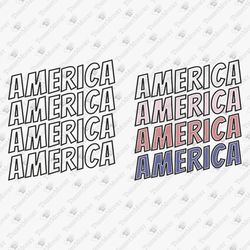 America Patriotic USA Lettering Graphic Design Vinyl Cut File