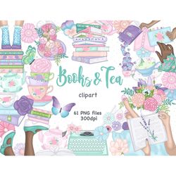 Books Tea Clipart | Summer Illustration Bundle