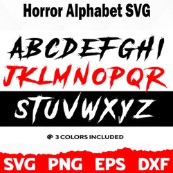 Horror Font Svg, Font svg, Silhouette, Cricut Font, Bundle Font, Cute Fonts, Instant Download