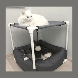 Cat hammock Cat bed cave Cat bed cute Cat bed furniture Cat bunk bed Pet hammock PVC Pet bed furniture Pipe cat cot