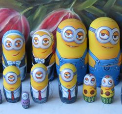 Matryoshka Minions 5 pieces Russian dolls - Despicable me nested doll cartoon characters