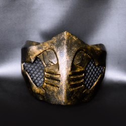 Free Shipp Gold Mask Scorpion Mask Mortal kombat