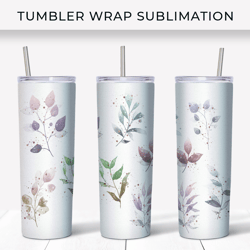 Watercolor Floral Tumbler Wrap Sublimation